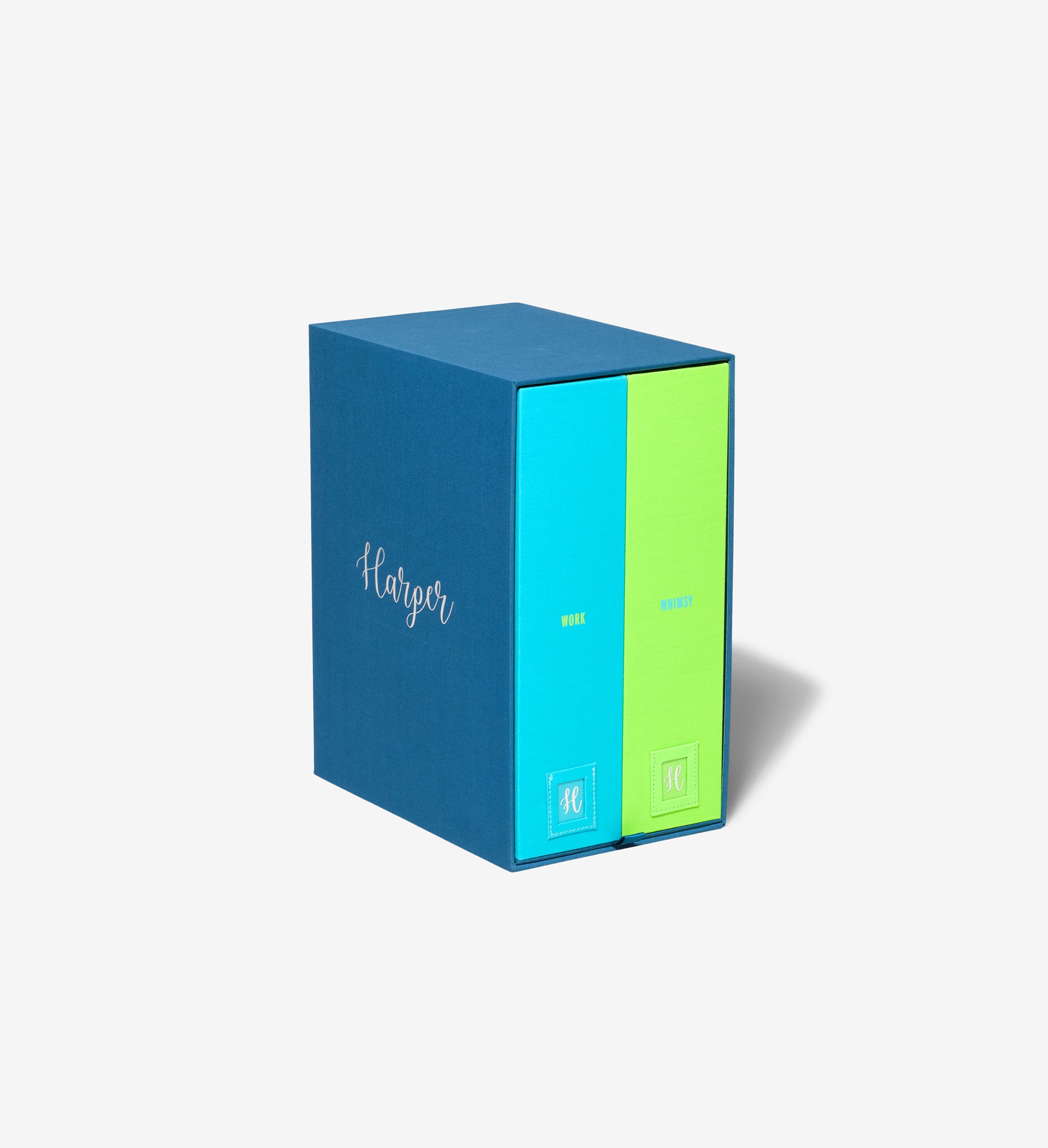 School Years Deluxe keepsake box closed, inside the case, with personalization in Harper