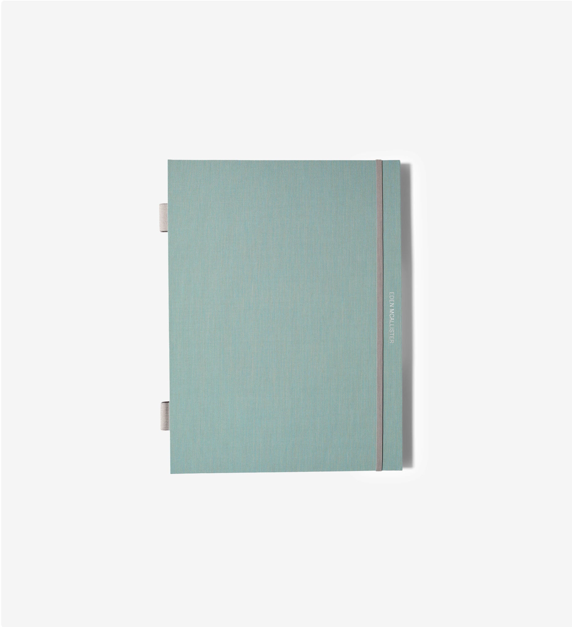 closed personalized sage fan folio.