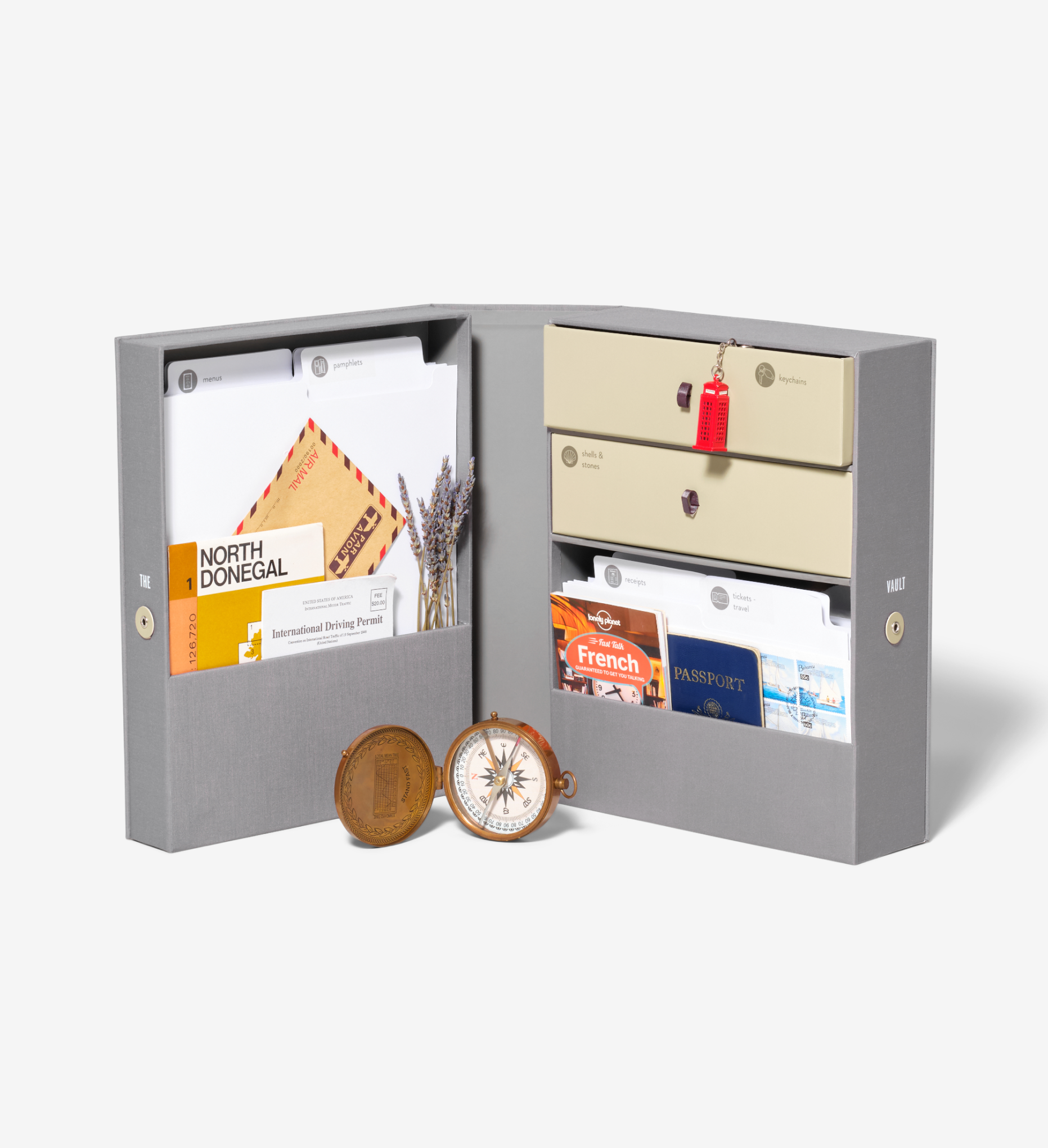  Adventure Archive Box,Travel Keepsake Box with Slot