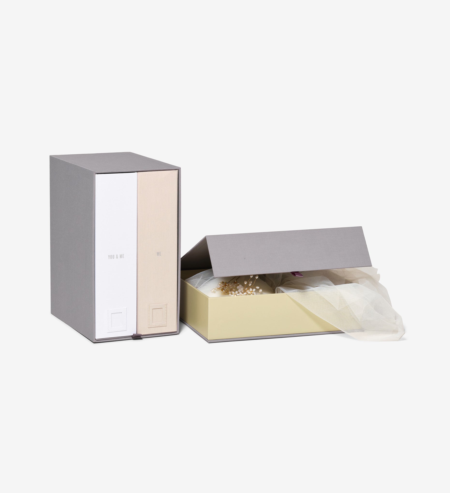Savor Wedding Deluxe Keepsake & Overflow Box Gift Set Slate / None