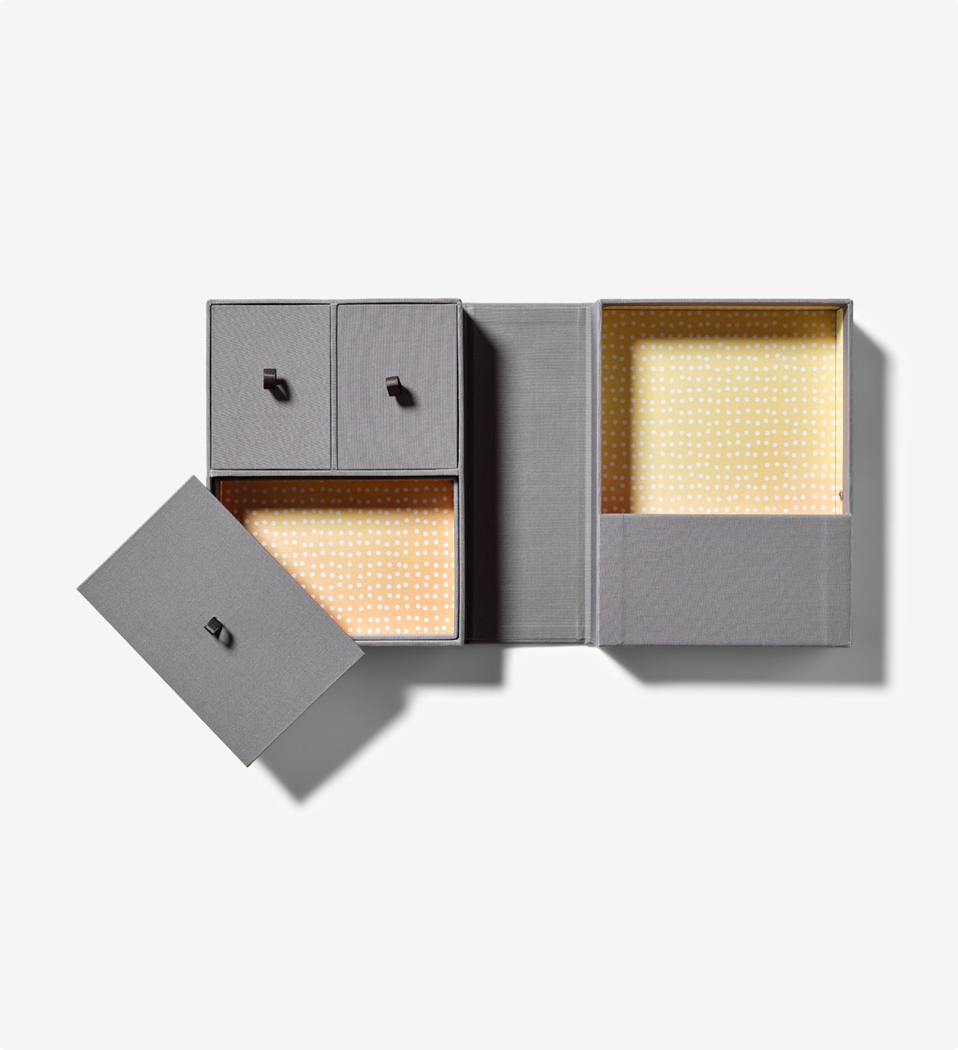 open slate story box in yellow inside color