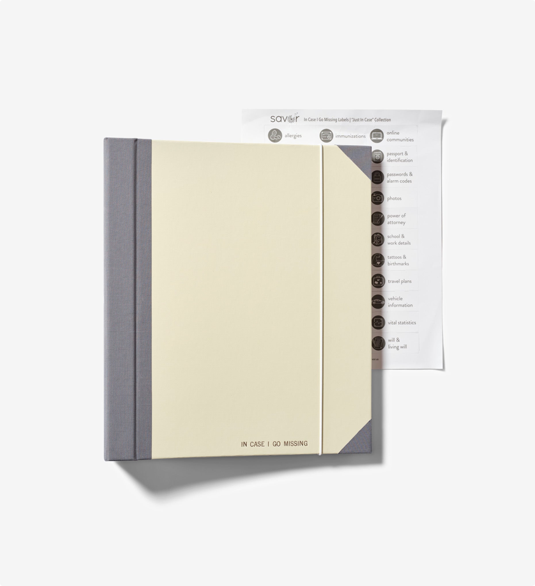 Savor In Case I Gp Missing binder with labels