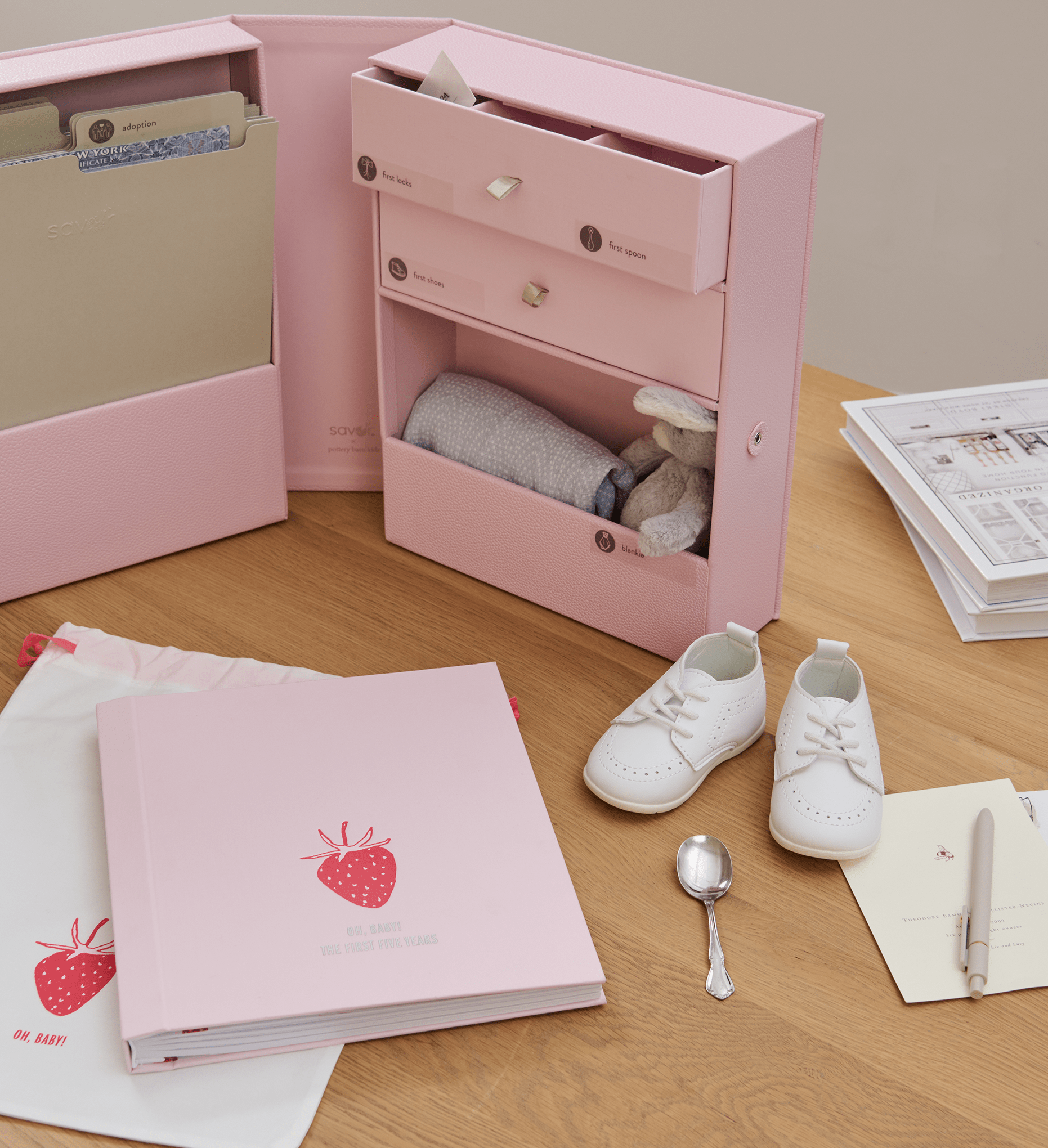 Savor Baby Book with pink vault