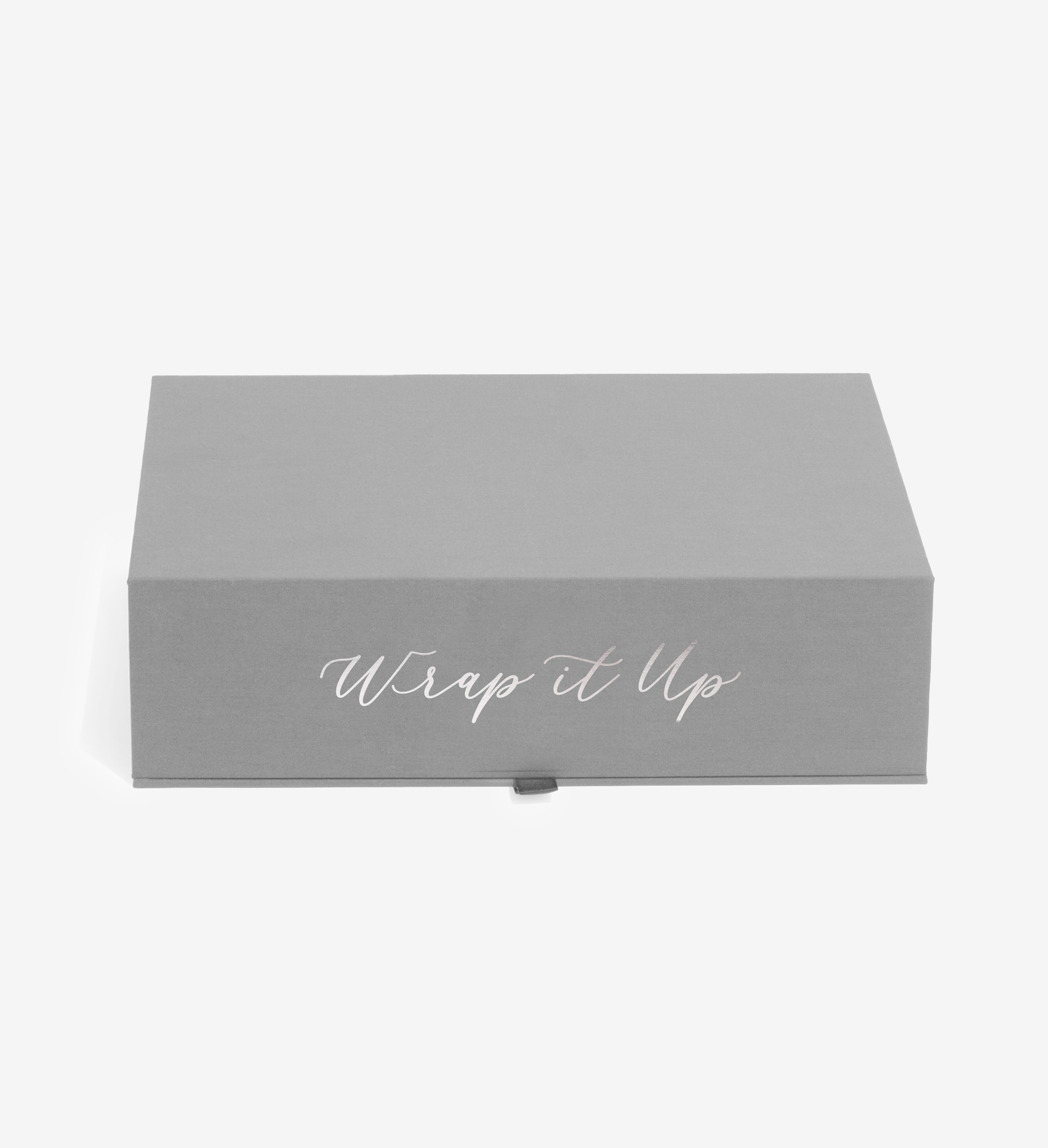 closed slate safe deposit box personalized with wrap it up