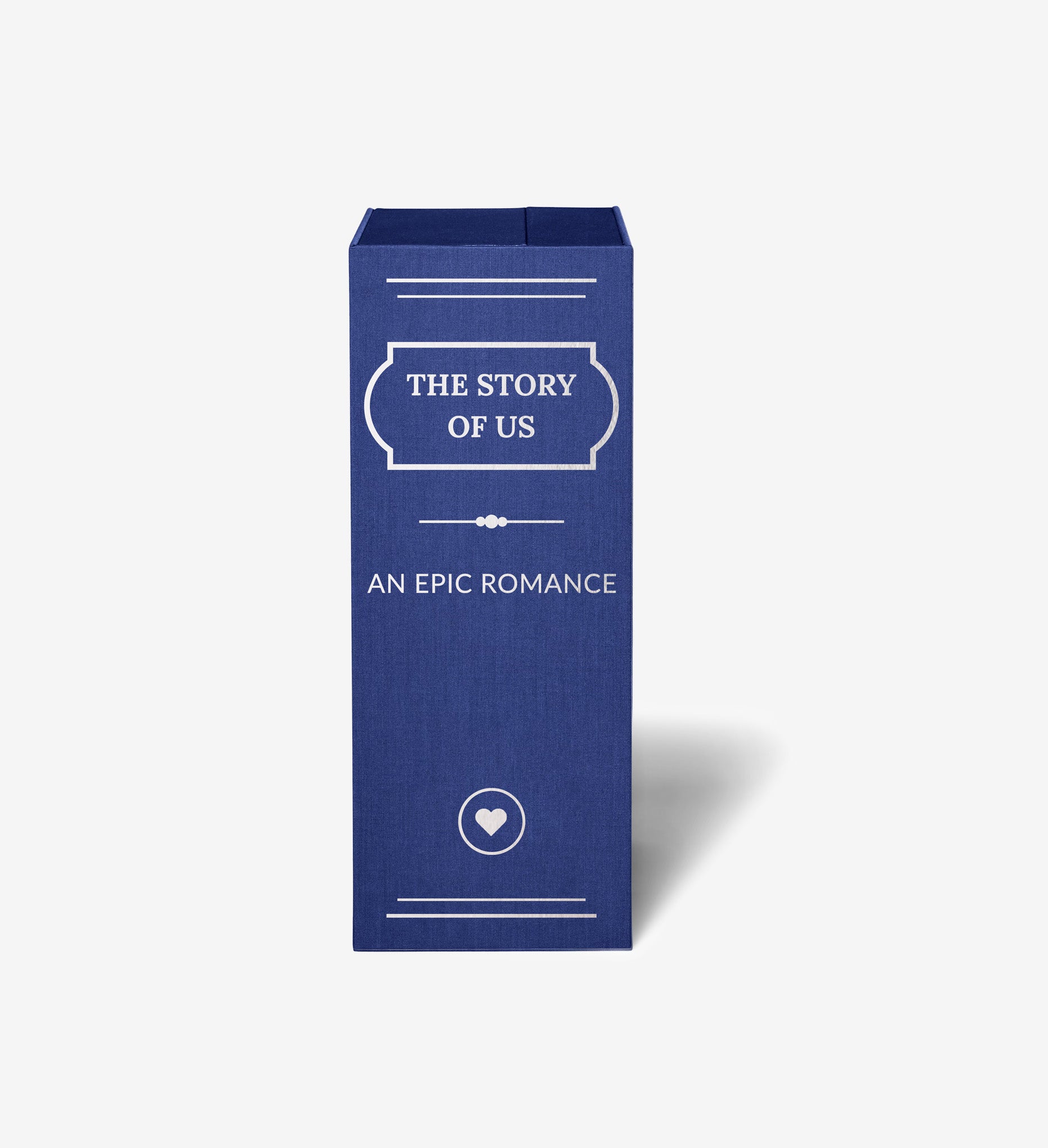 spine of personalized something blue story box