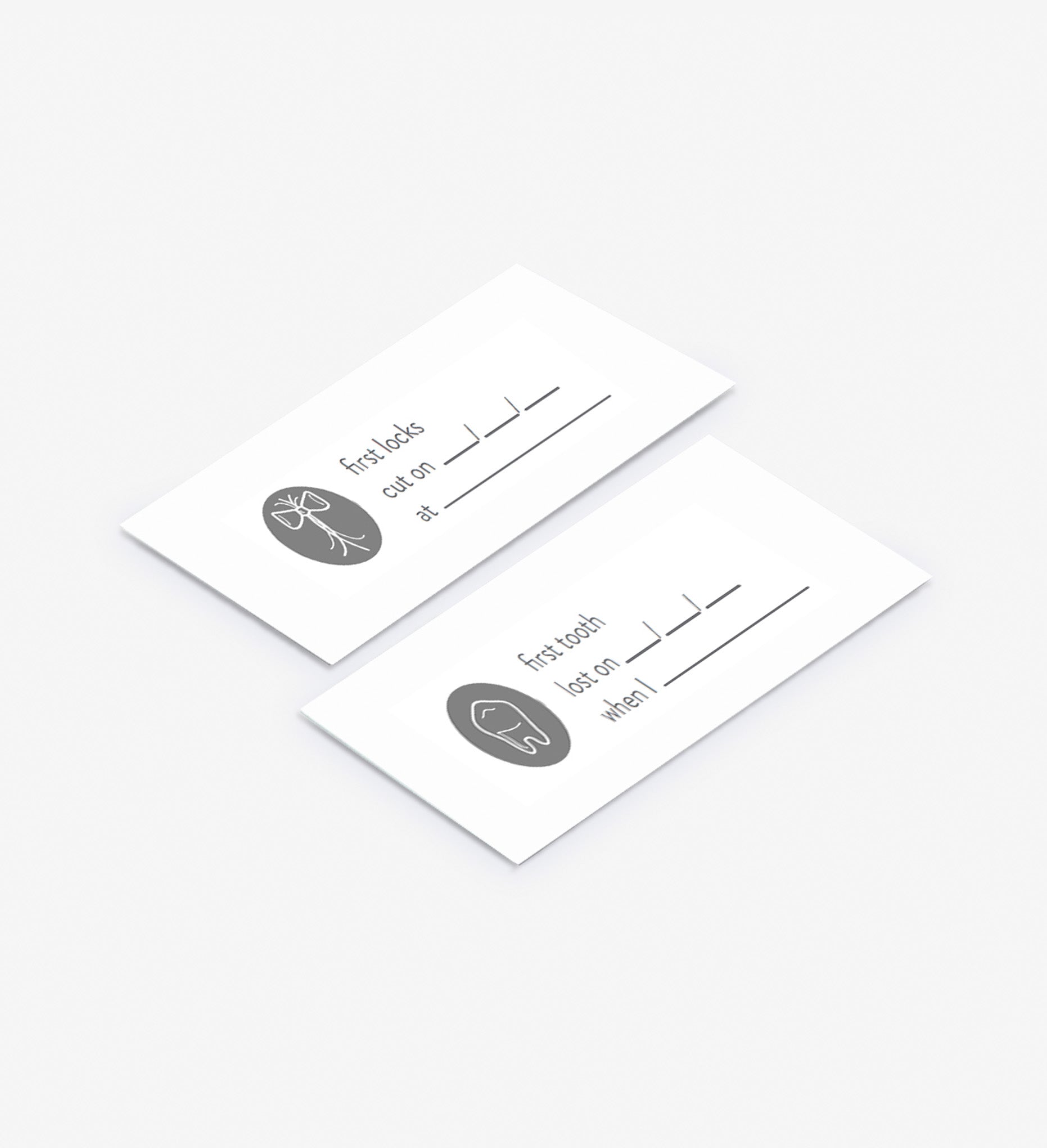 two transparent mini envelopes next to each other