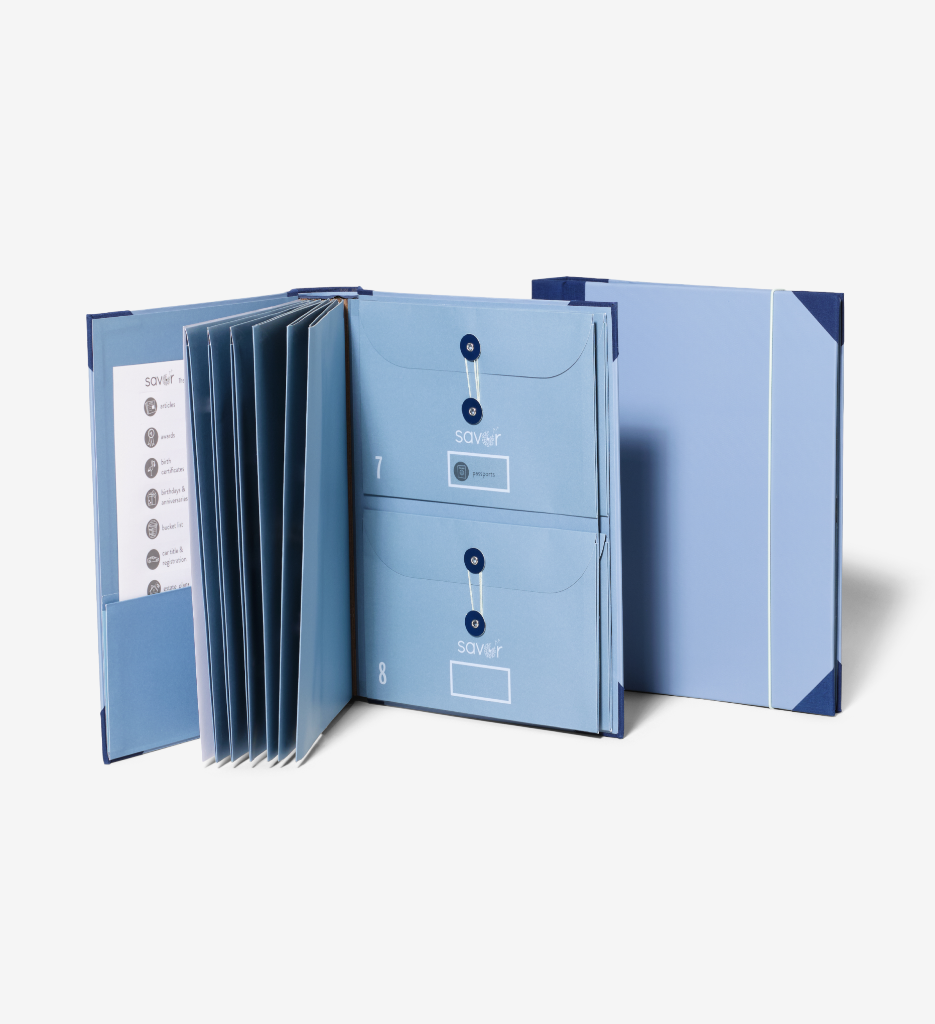 open and close something blue document organizer folio