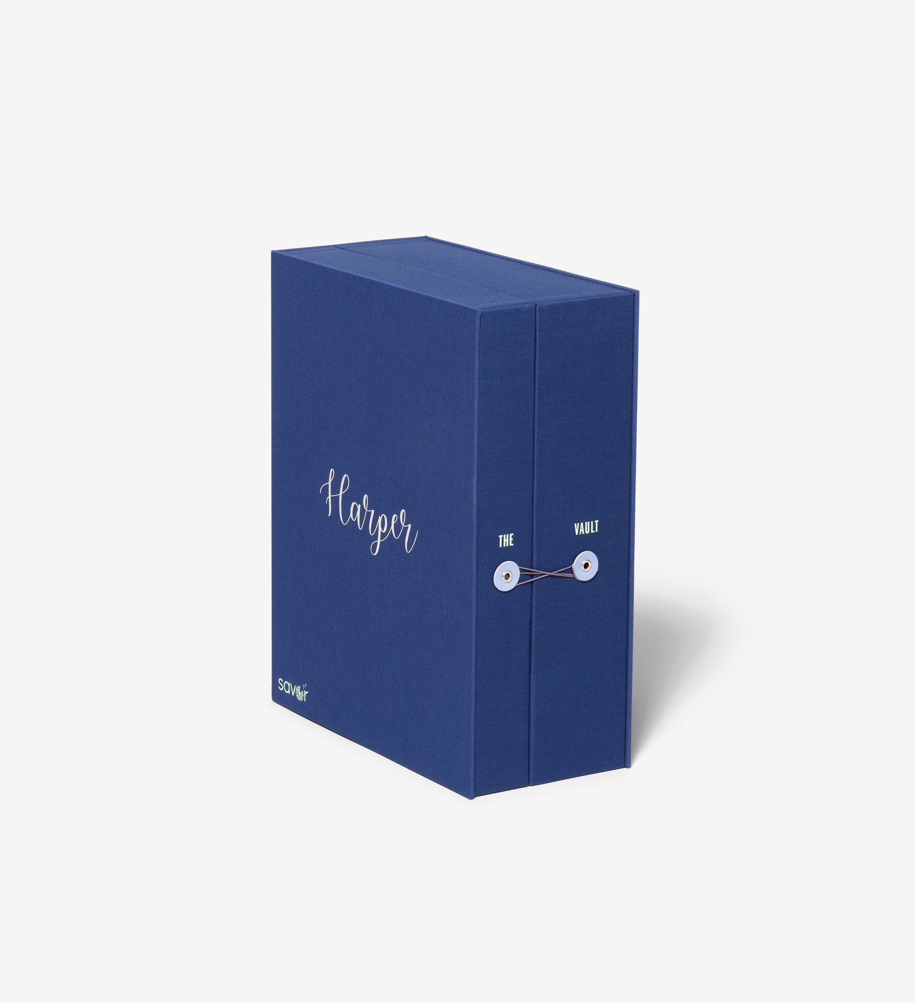 closed something blue graduate vault keepsake box with harper personalization.