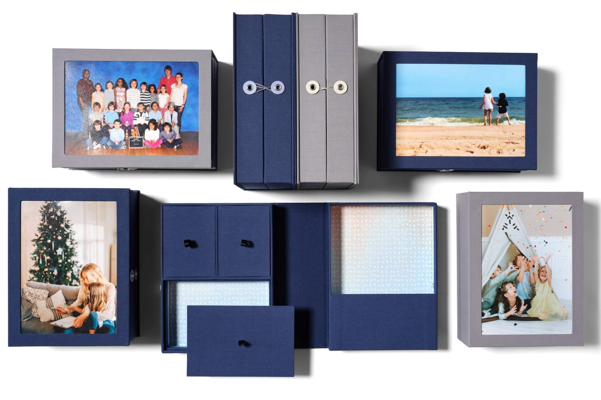 savor story keepsake box showing different uses as birthday memory box school picture holiday card keepsake boxes