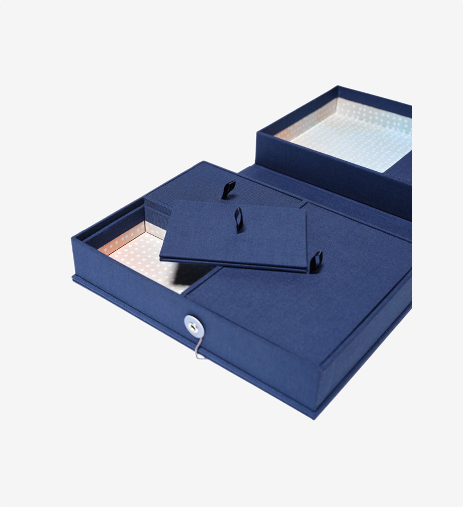 Savor Something blue story box with colorful interior