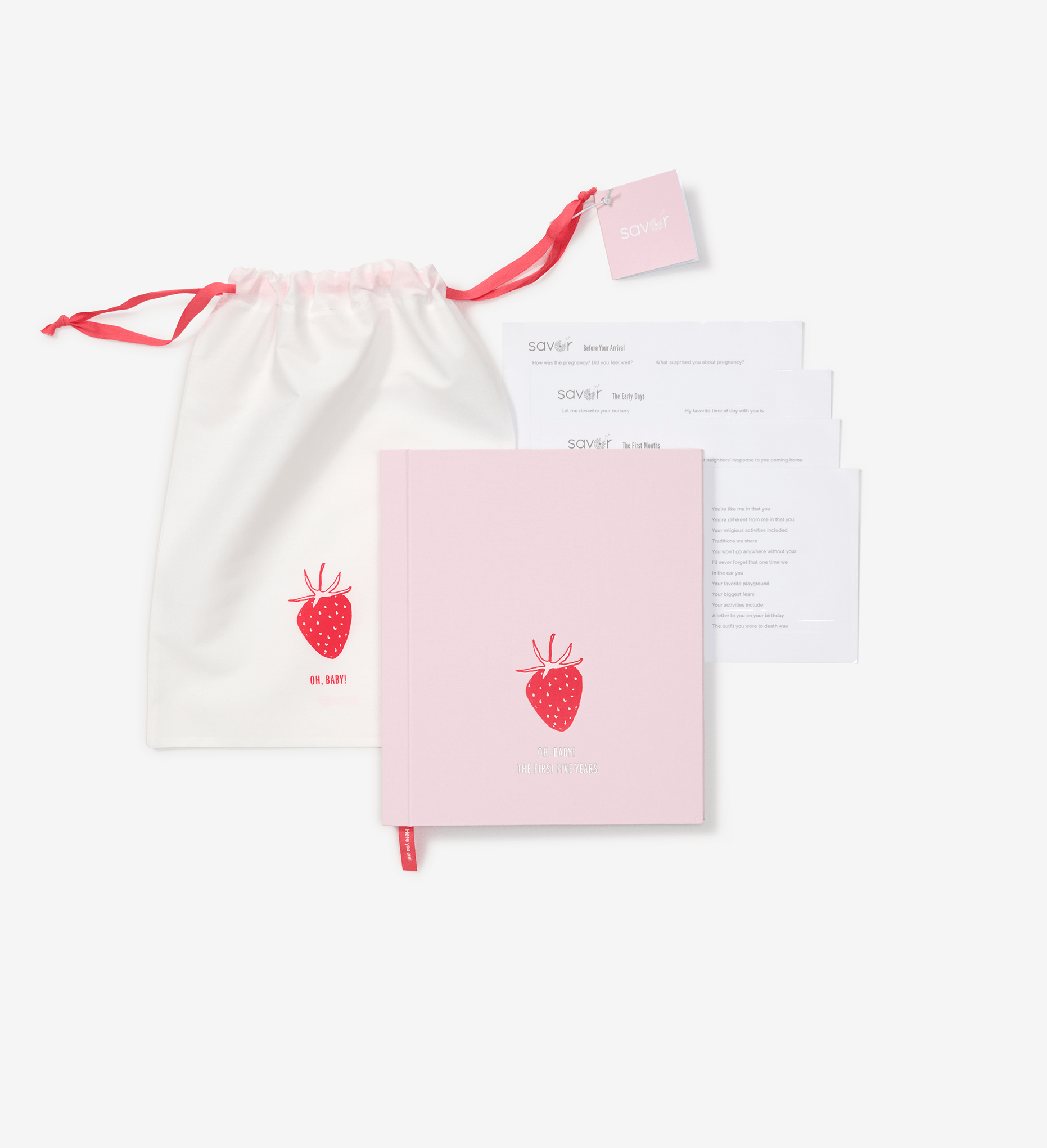 Savor Baby Book pink closed