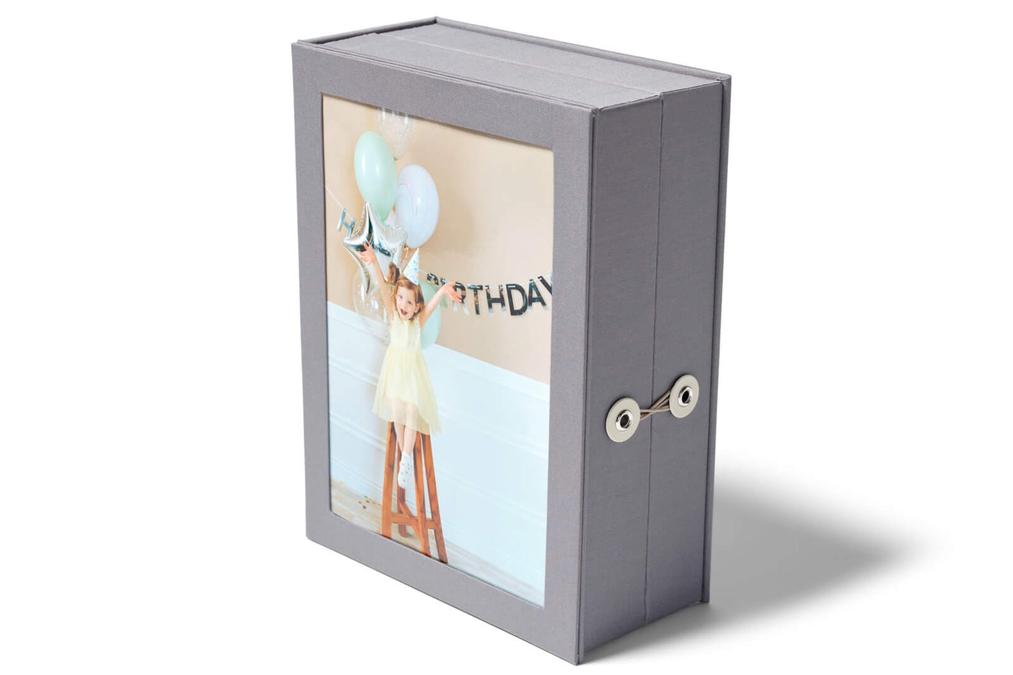 single slate story keepsake box in three quarter view