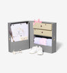 open slate baby keepsake box with props