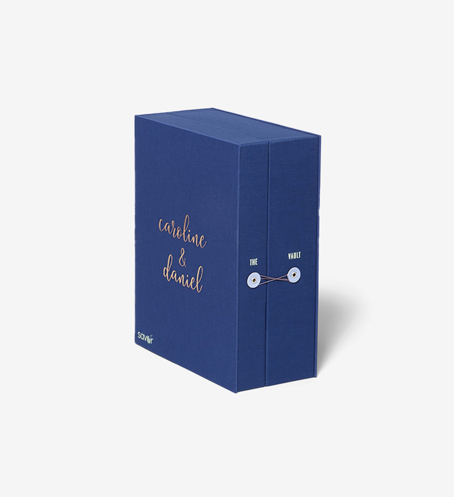 closed something blue wedding vault keepsake box personalized with caroline.