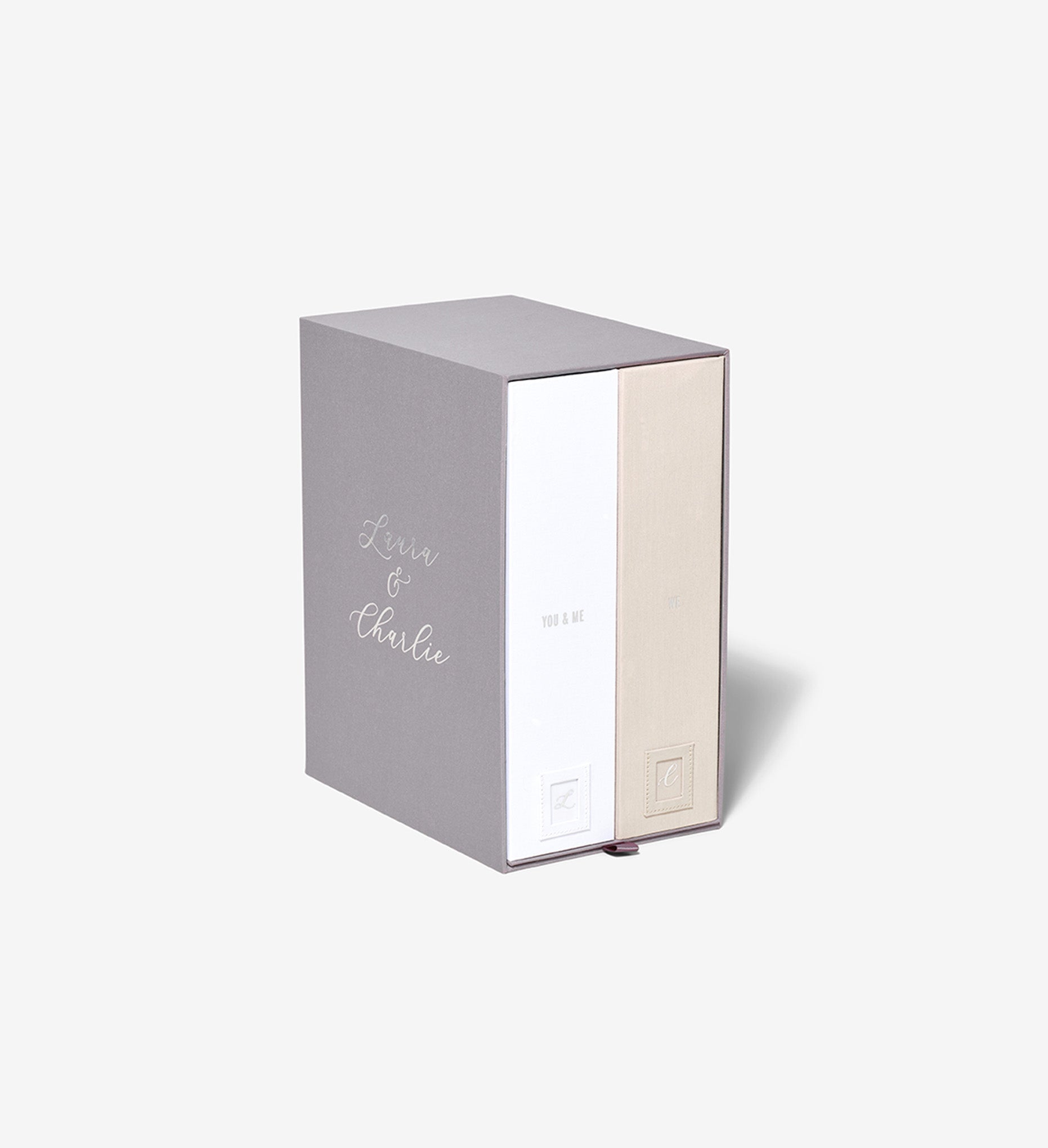 closed single slate wedding deluxe keepsake box personalized with laura.
