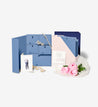 Open something blue wedding deluxe keepsake box with wedding decorations