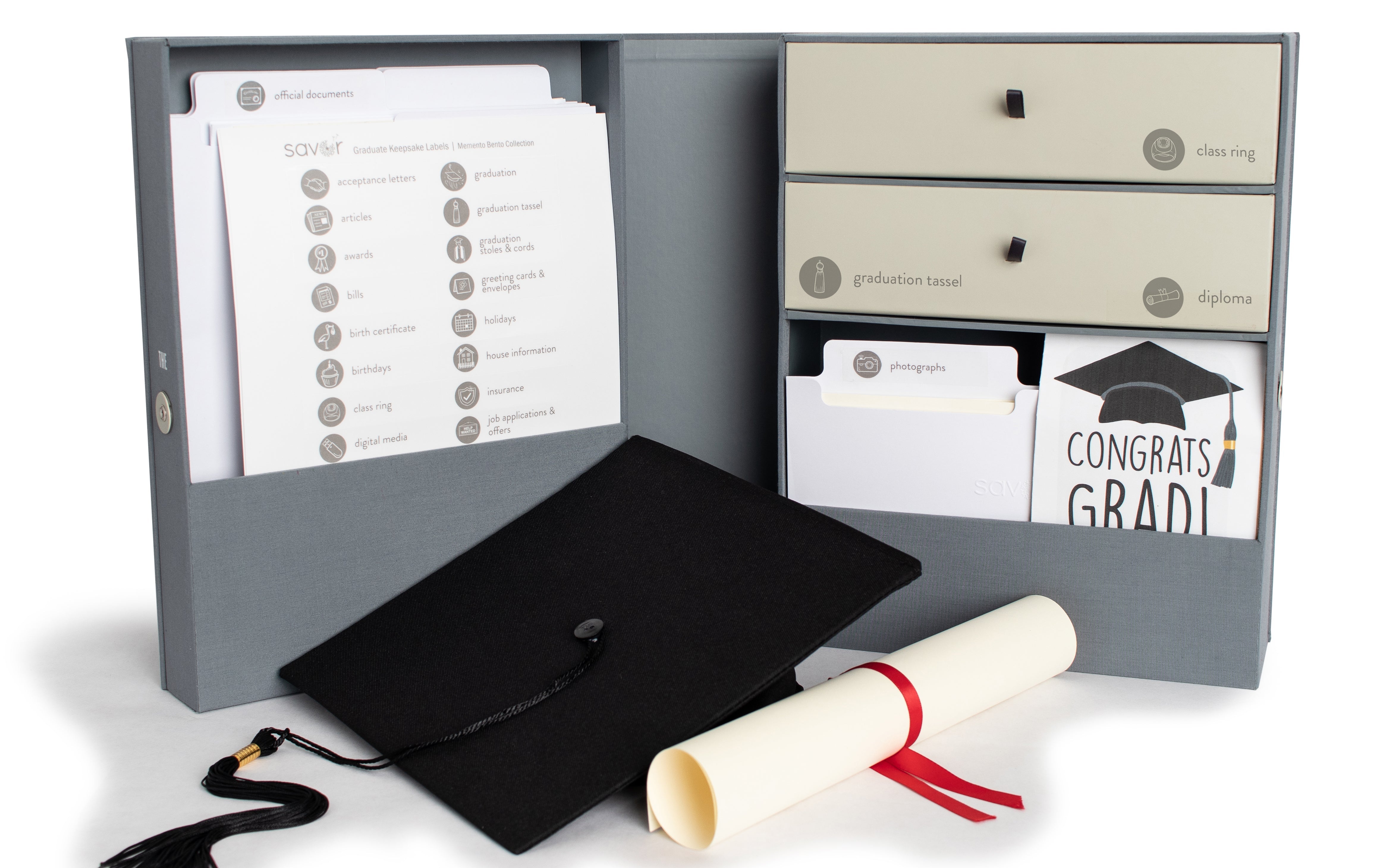 open slate graduate vault keepsake box.