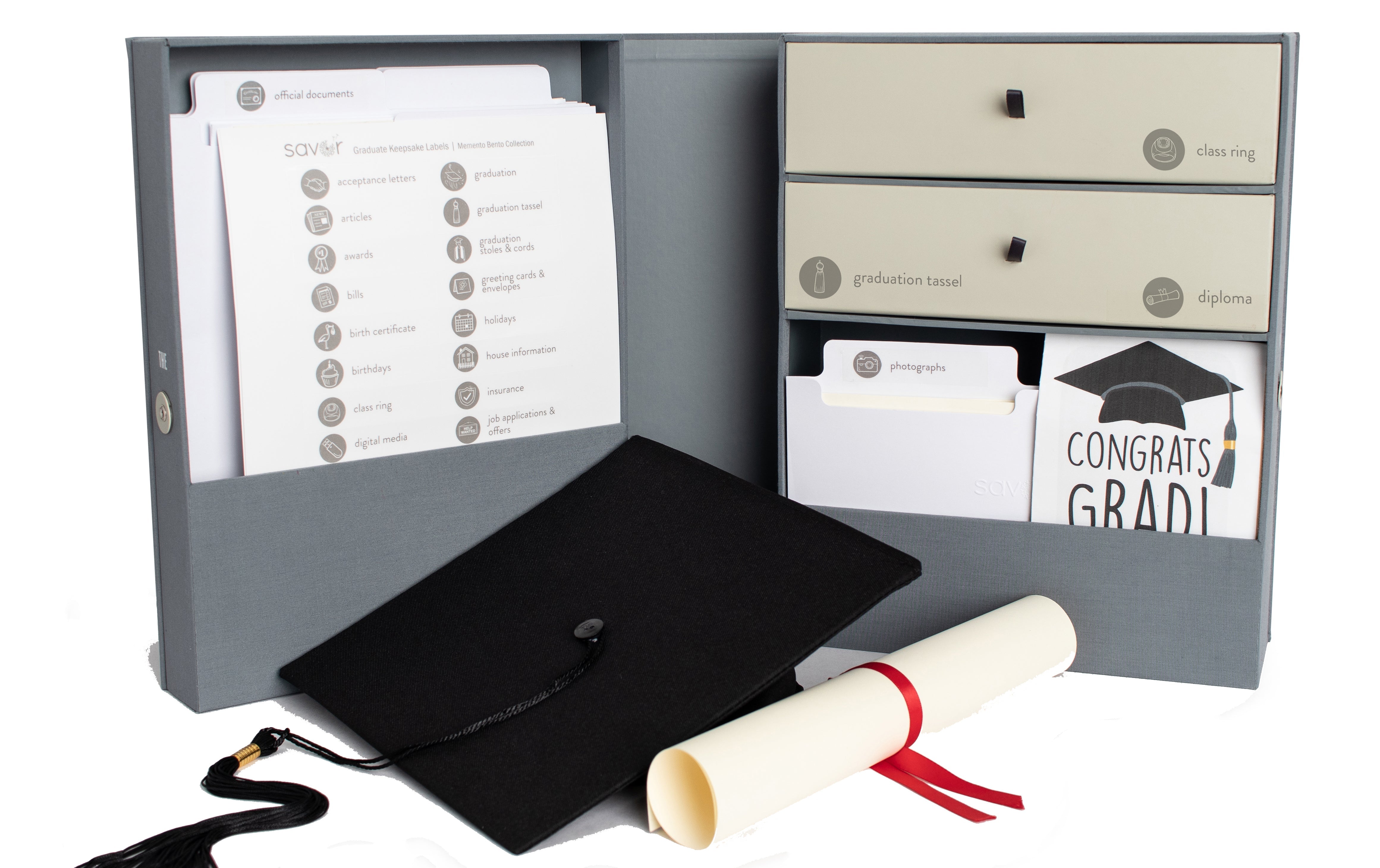 open slate graduate vault keepsake box.