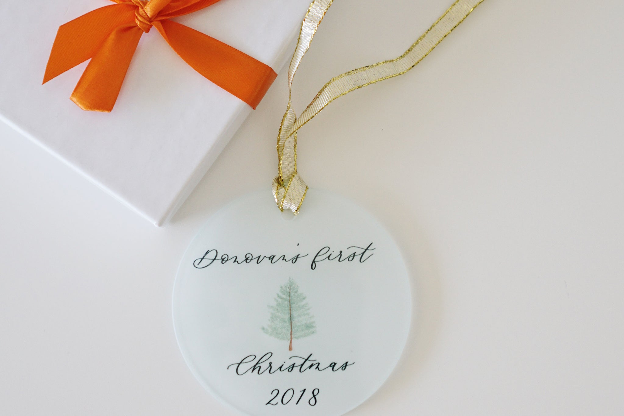 christmas ornament personalized with laura