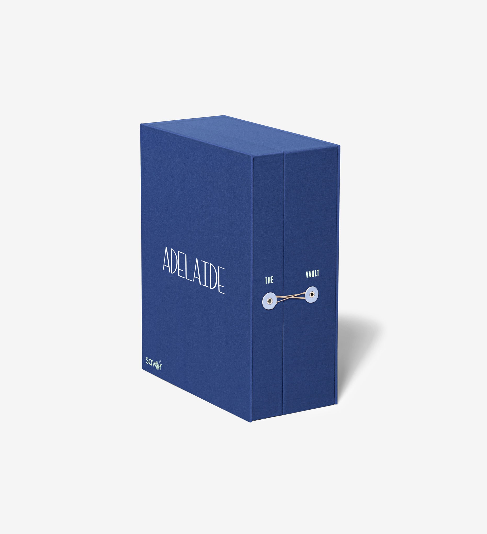 closed something blue graduate vault keepsake box with adelaide personalization.