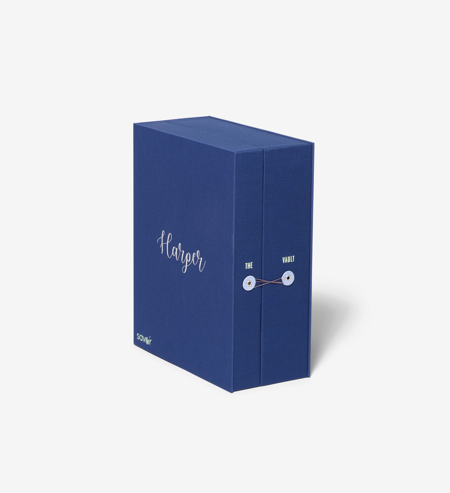 closed something blue pet vault keepsake box with harper personalization.