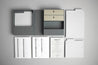 Birdseye, slate keepsake box laid out with folders and labels