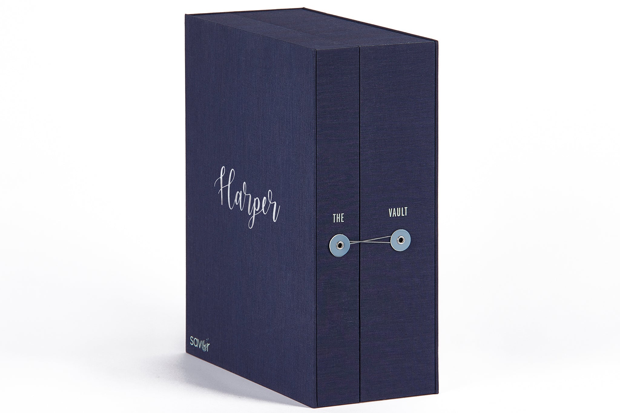 closed something blue graduate vault keepsake box with harper personalization.